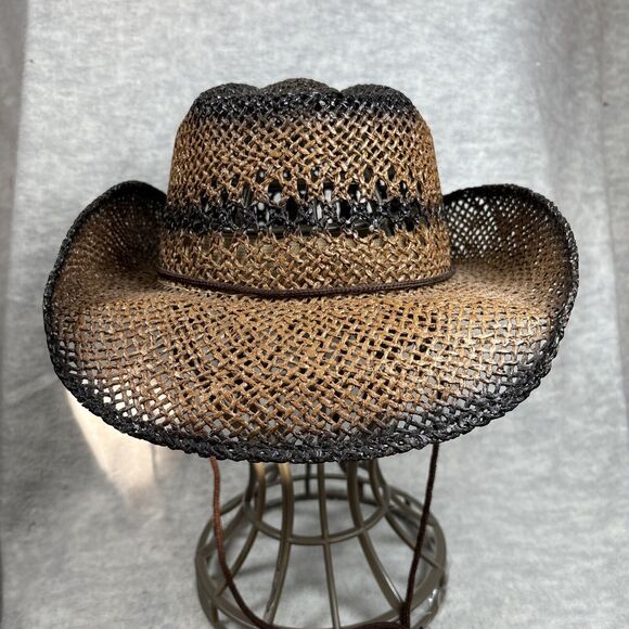 Wild Bull Co Gambler Cowboy Hat Rodeo Rigid‎ Paper Western Small S Brown México - Picture 3 of 14